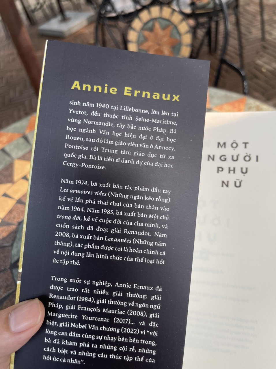 (Tác giả đoạt giải Nobel Văn chương năm 2022) MỘT NGƯỜI PHỤ NỮ – Annie Ernaux – Thu Phương dịch - Nhã Nam - NXB Phụ nữ 