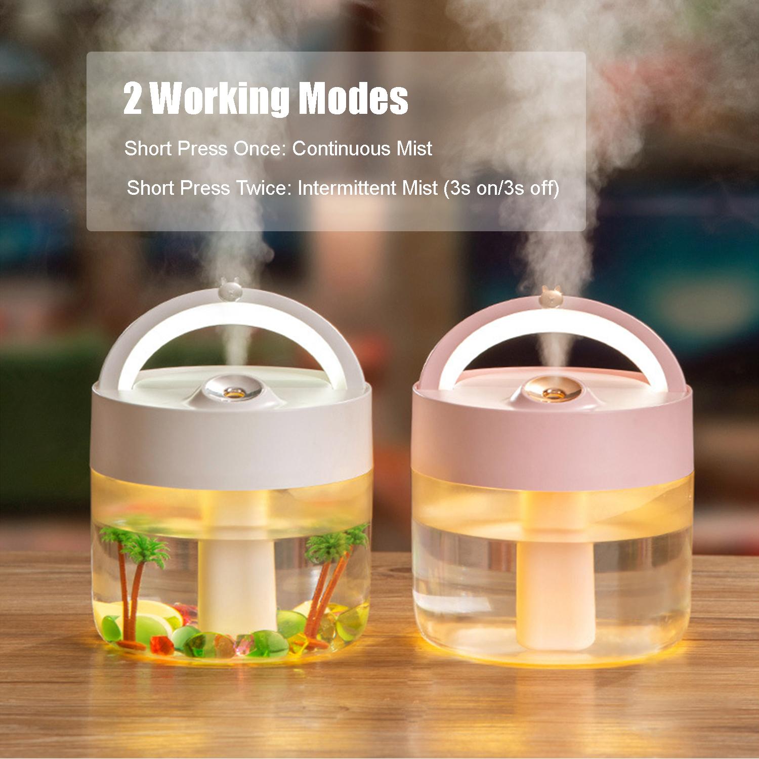 Máy khuếch tán tạo ẩm phun sương 1000mL với đèn LED nhiều màu sắc