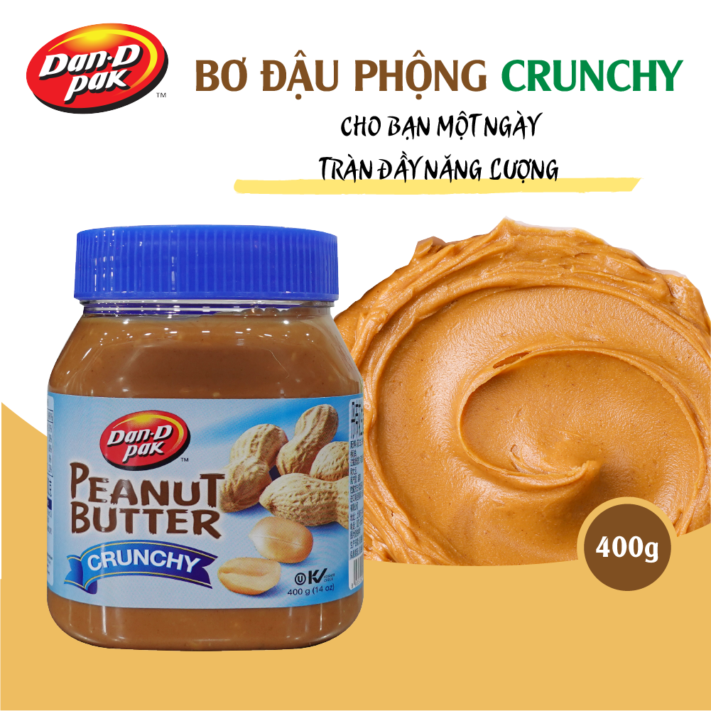 Bơ đậu phộng Dan D Pak mịn và hạt 400g