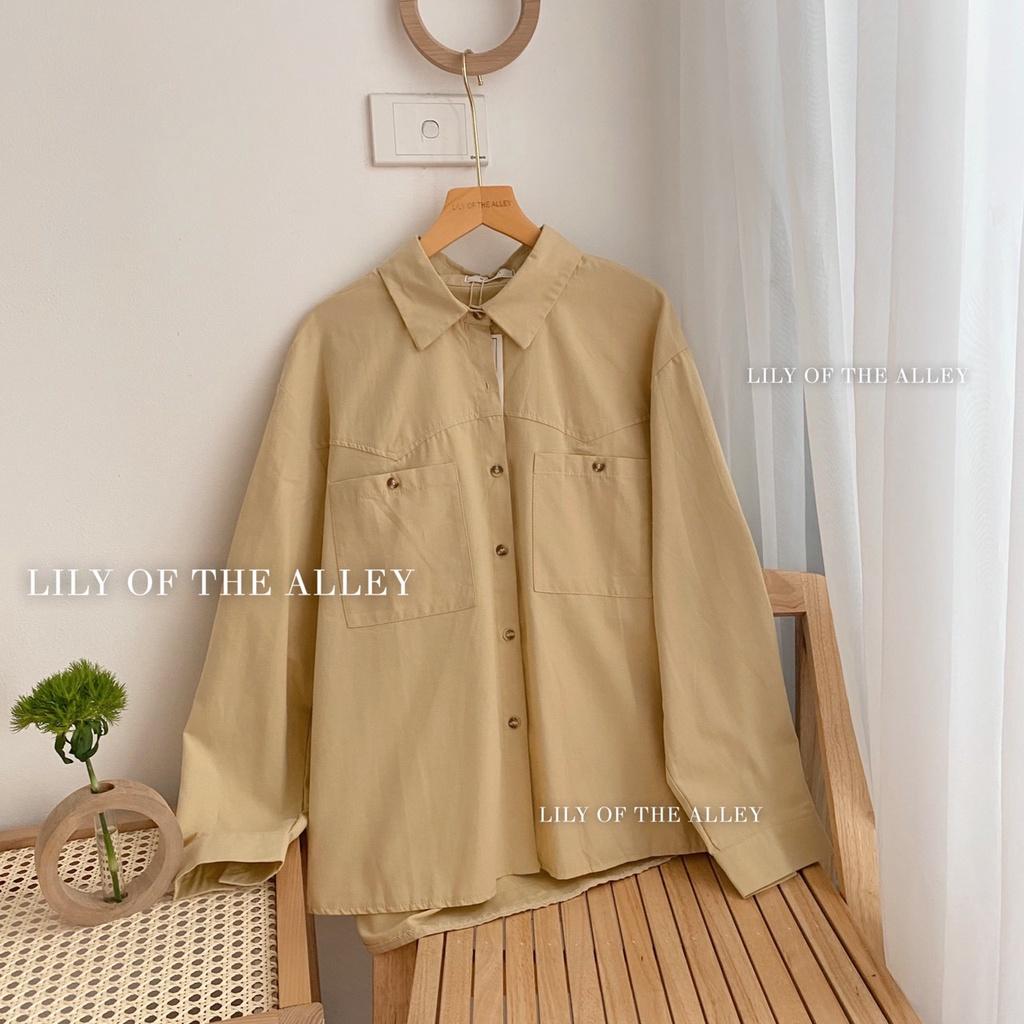 Áo Sơ mi trơn 2 túi đính cúc Double J