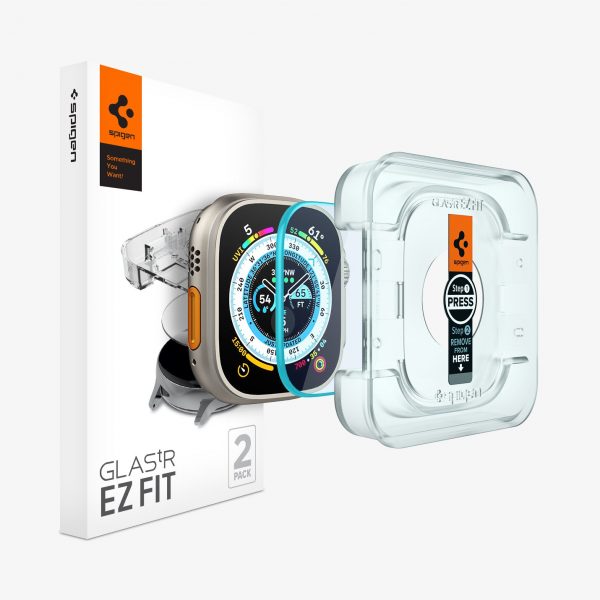 COMBO Kính Cường Lực EZ FIT cho Apple Watch Ultra 2/1 (49mm) - Bảo Vệ Màn Hình Dễ Dàng, Hàng Chính Hãng