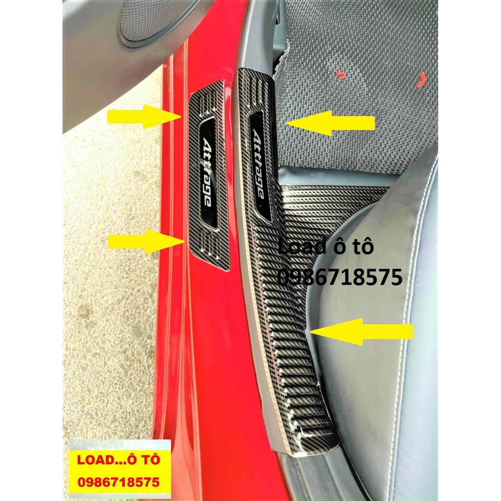 Ốp Bậc Chân Carbon Xe Mitsubishi Attrage 2022-2018 Mẫu Carbon Cao Cấp Nhất Thị Trường
