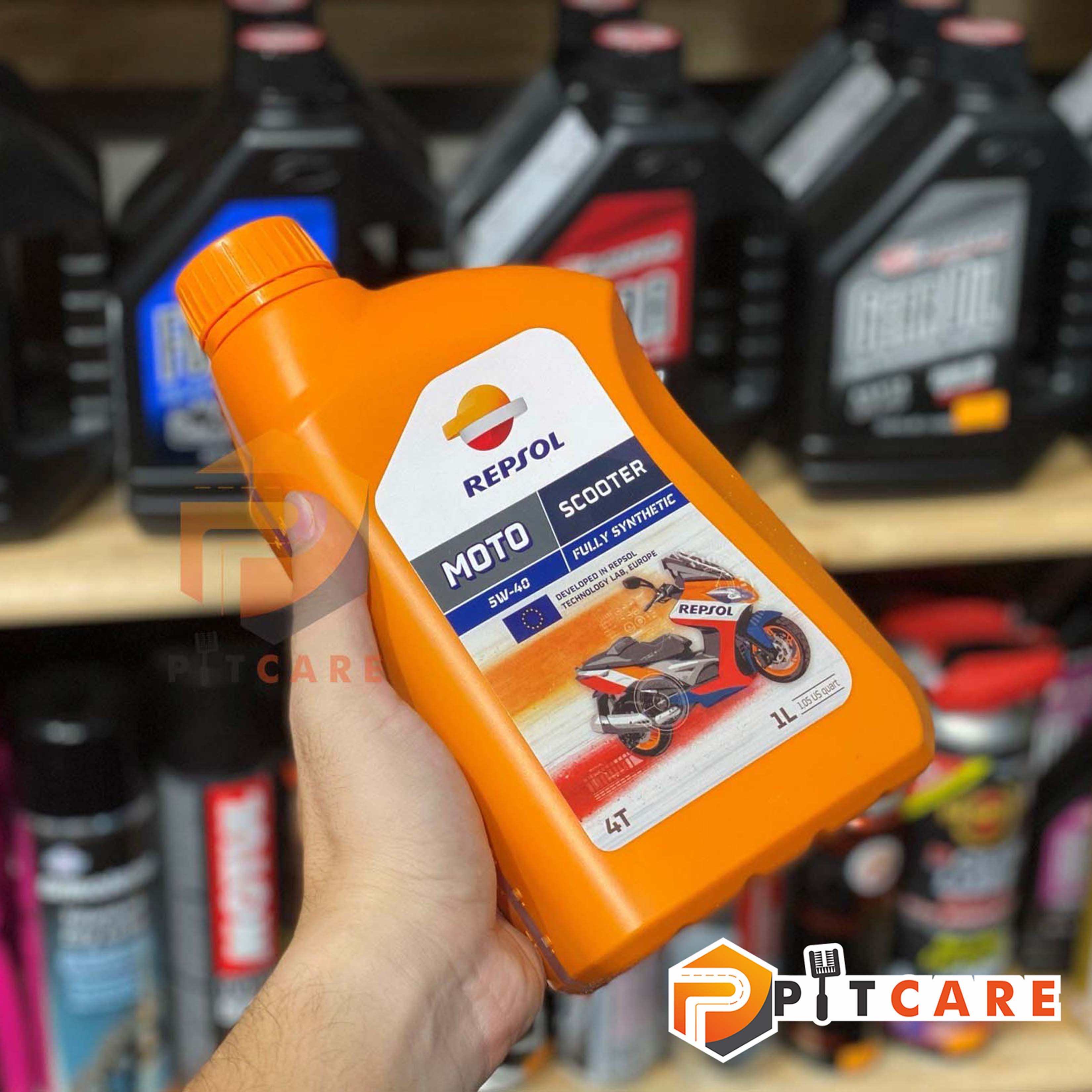 Repsol Scooter 5W40 1L + Nhớt hộp số Repsol Gear Oil 80W90 120ml ( bộ nhớt dùng cho xe tay ga cao cấp tổng hợp)