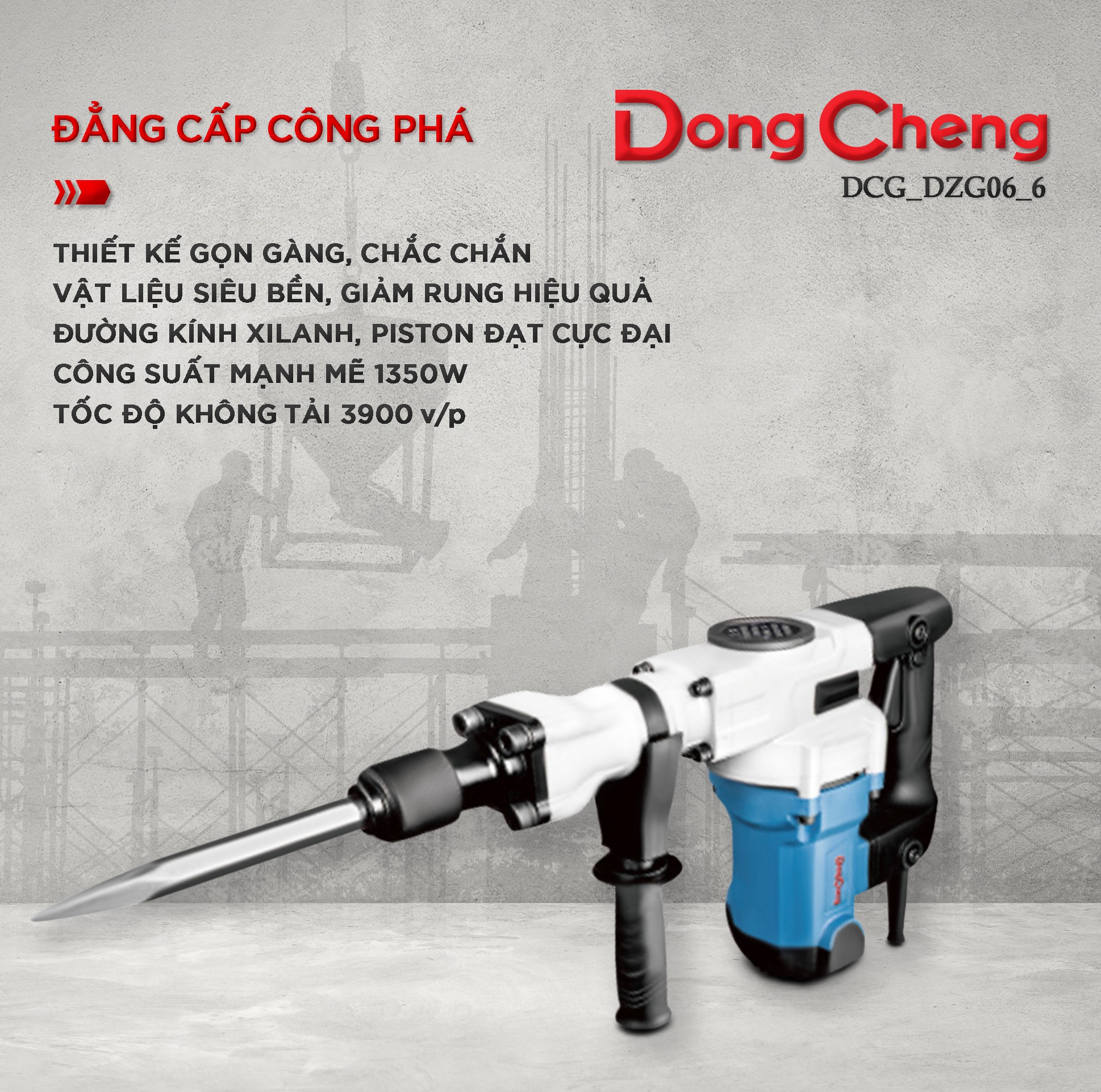 Máy đục bê tông Dongcheng DZG06-6_Chính Hãng