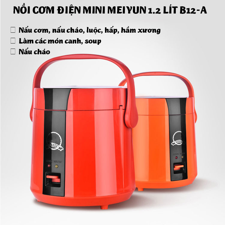 Hộp cơm điện mini B12-A 1.2 lít nấu cơm hâm nóng nấu cháo hầm sữa