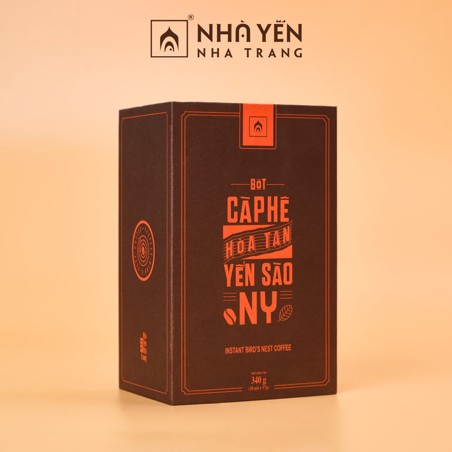 Bột Cà Phê Hòa Tan Yến Sào NY - Nhà Yến Nha Trang - Hộp 20 Gói - Cà Phê Bột - Cà Phê Sữa - Hàng Chính Hãng