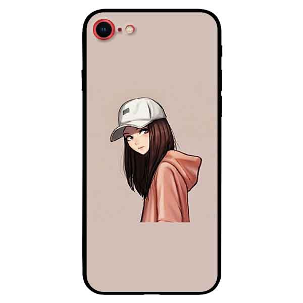 Ốp in cho iPhone 7 / 8 mẫu  Cô Gái Đội Nón