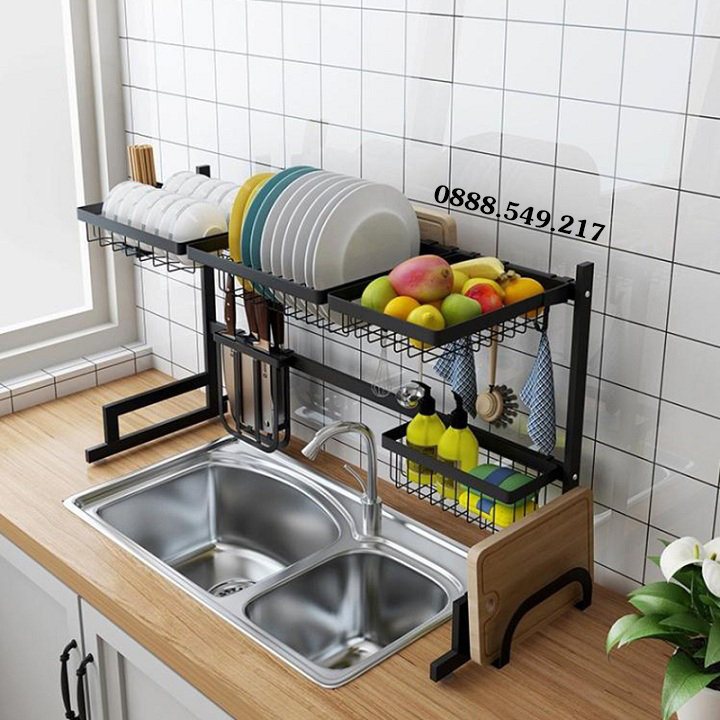 Kệ Úp Bát Đĩa .Kệ Úp Chén Đĩa 2 Tầng Đa Năng