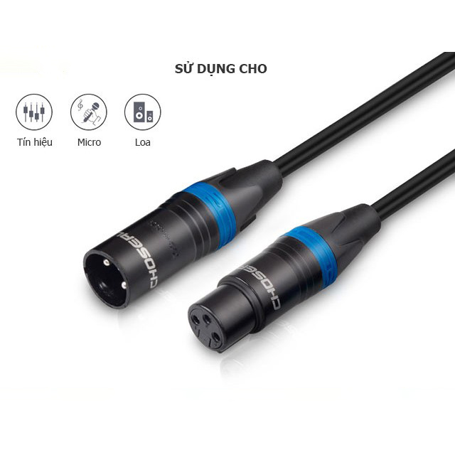 Choseal Q-803 - Cáp Âm Thanh XLR-XLR Dùng Cho Soundcard Và Micro Condenser - Hàng Chính Hãng