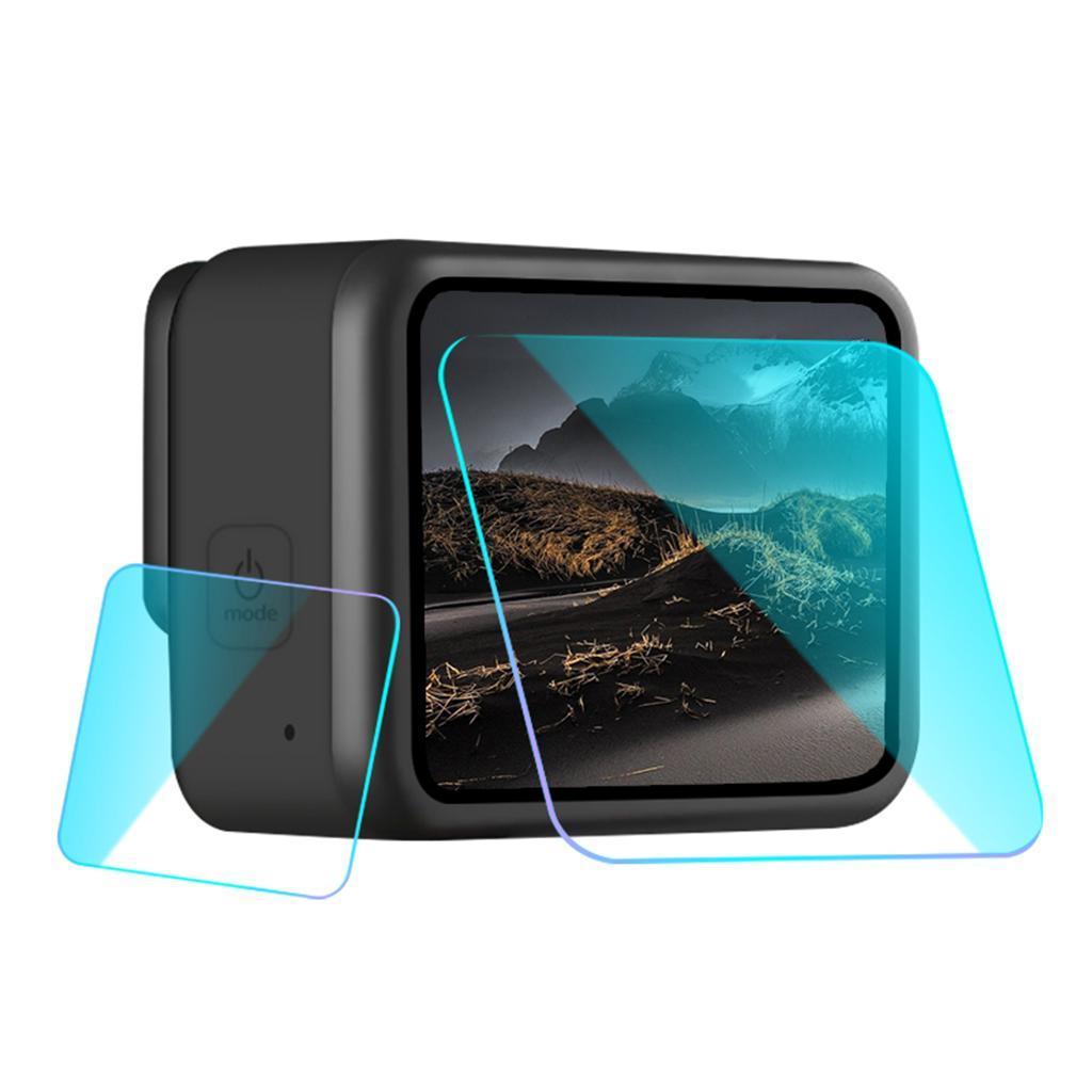 Tempered Glass Film Lens+Screen Protector Cover for 8 Black