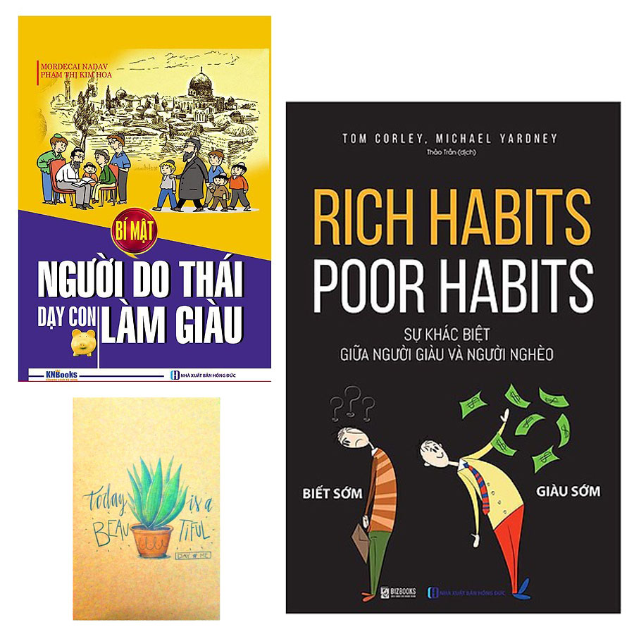 Combo Rich Habits - Poor Habits Sự khác biệt giữa người giàu và người nghèo và Bí Mật Người Do Thái Dạy Con Làm Giàu ( Tặng Kèm Sổ Tay Xương Rồng)