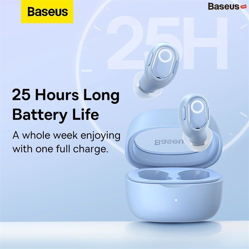 Tai Nghe Không Dây Baseus Bowie WM02 True Wireless Earphones (Bluetooth V5.3, 25h sử dụng, Kích thước nhỏ gọn, Thời Trang, APP Control)  Hàng Chính hãng