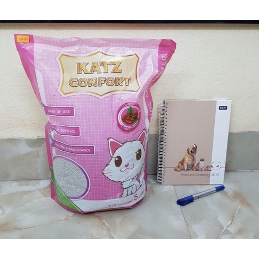 Cát ME-O Katz Comfort Vệ Sinh Cho Mèo Hương Táo Và Cafe Katz Comfort 5L