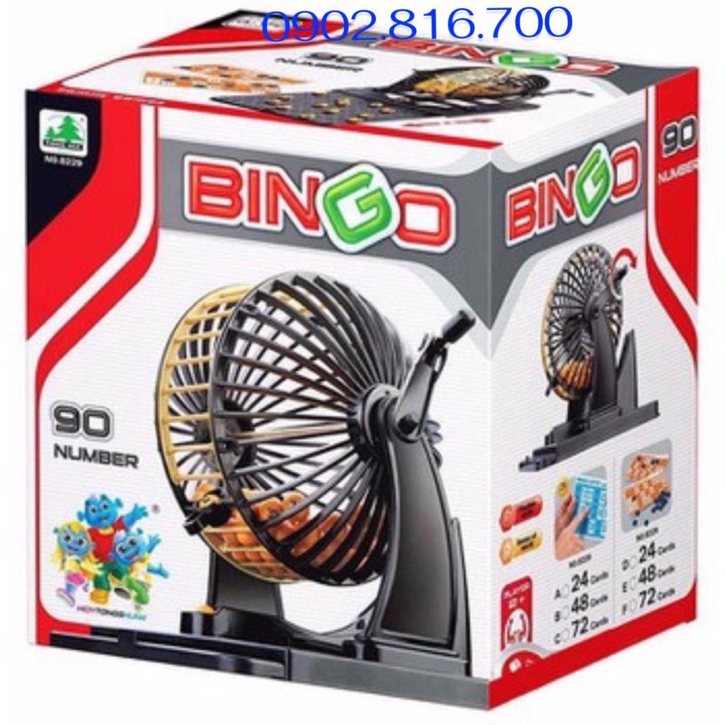 Đồ chơi LÔ TÔ BINGO quay số lồng nhựa 90 số 48 tờ 8229 cho người lớn và trẻ em