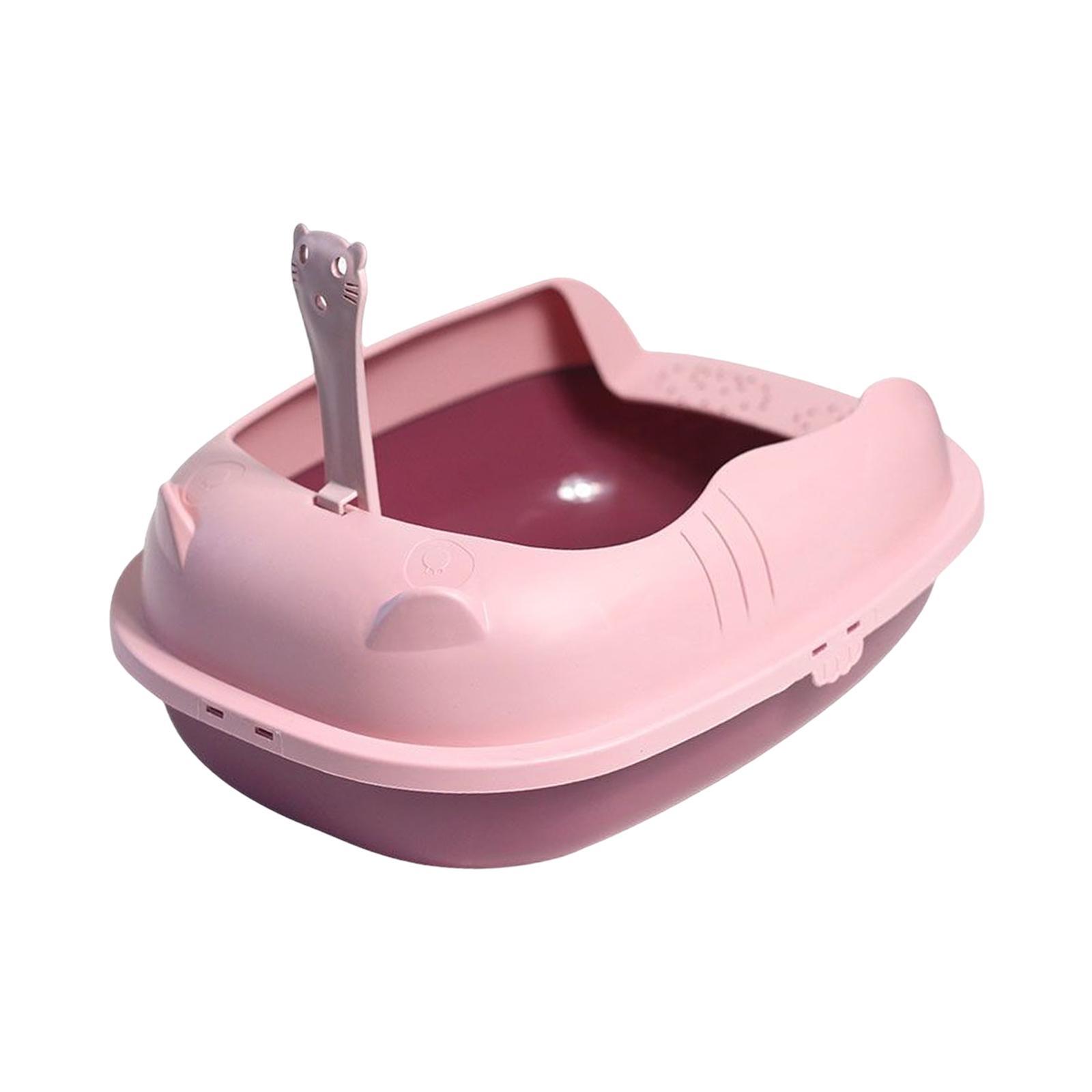 Cat Litter Box, Cat Litter Container Anti Splashing Open Top Pet Litter Tray for Small Animals