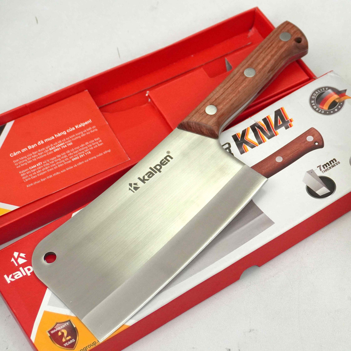 Dao chặt xương Inox không gỉ Kalpen KN4 chuẩn Đức, bảo hành 2 năm