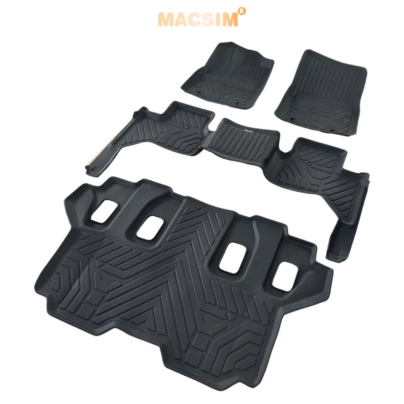 Thảm lót sàn ô tô xe Toyota Land cruiser LC300 2022+ (sd) nhãn hiệu Macsim - chất liệu tpe cao cấp màu đen