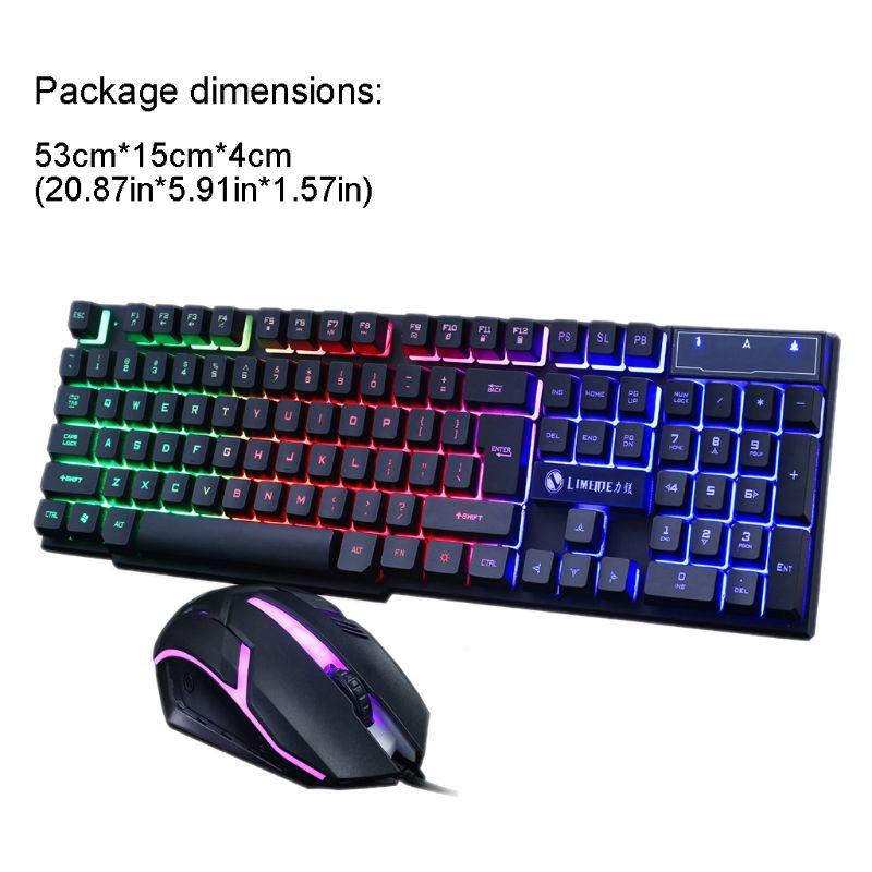 Combo Bàn Phím Và Chuột Gaming H.S.V Có Đèn Led Nền Cho Máy Tính