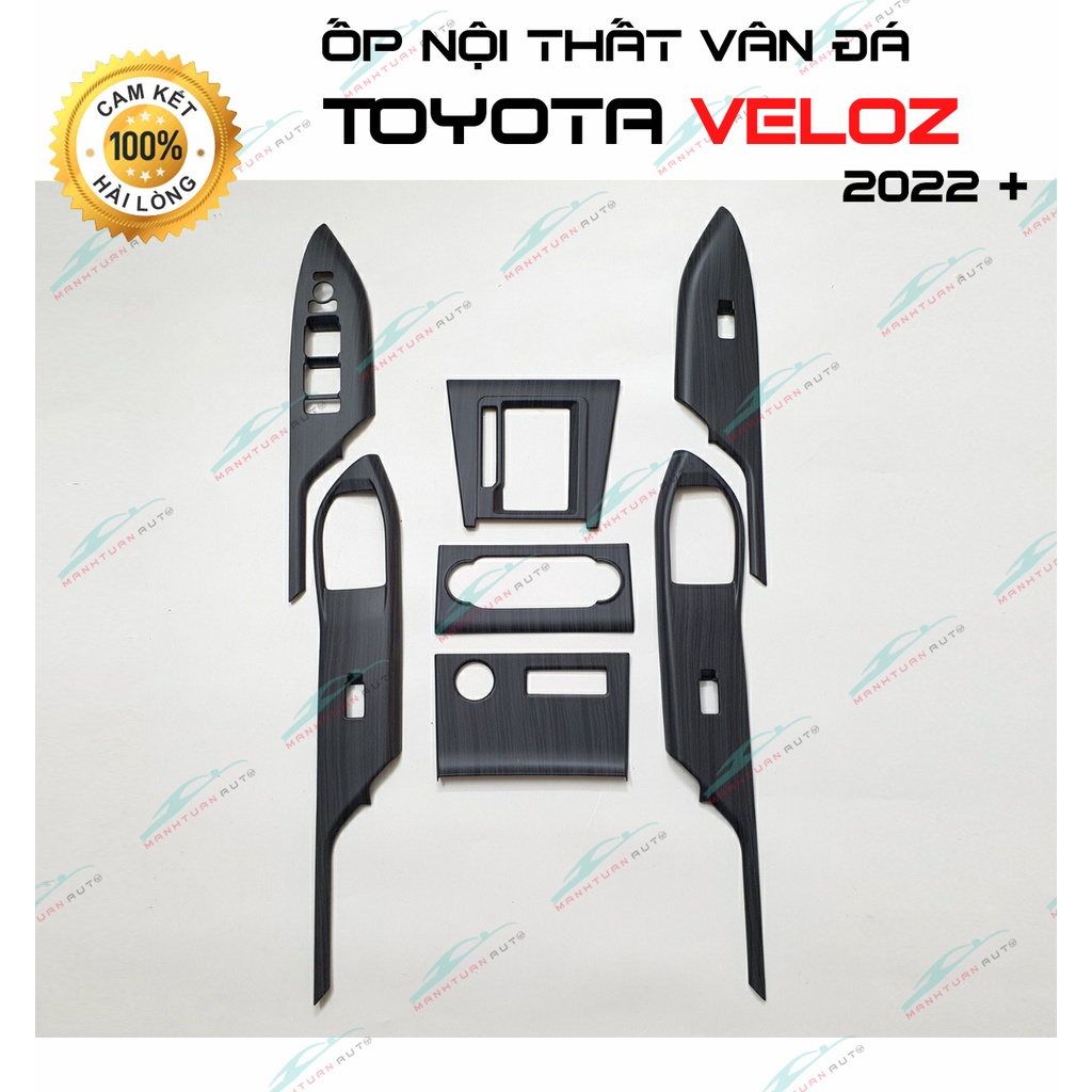 Ốp nội thất Toyota Veloz 2022 + vân đá nhưa ABS siêu bền hàng cao cấp