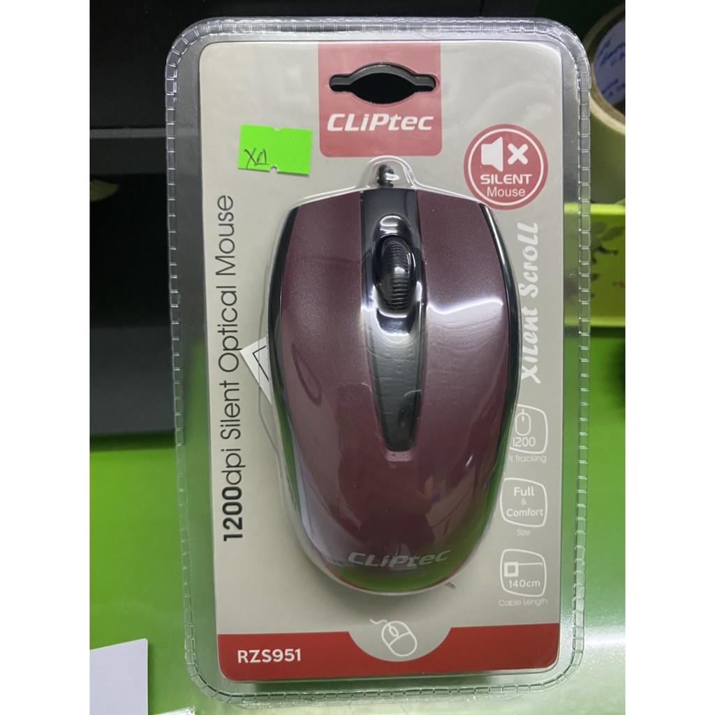 Chuột có dây giảm tiếng ồn Cliptec RZS-951 - Hàng Chính hãng