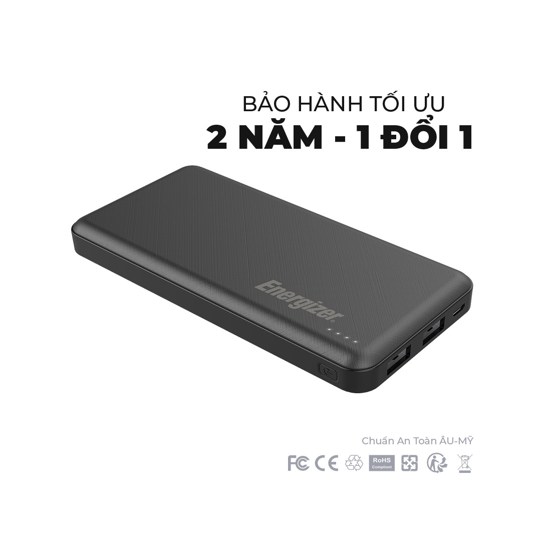 Combo Sạc dự phòng Energizer UE10053 + Sạc Mophie 10W + Cáp USB-C - HÀNG CHÍNH HÃNG