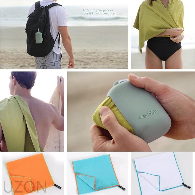 Khăn Tắm Bằng Sợi Micro Nhanh Khô Tiện Dụng Mang Theo Du Lịch/ Chơi Thể Thao