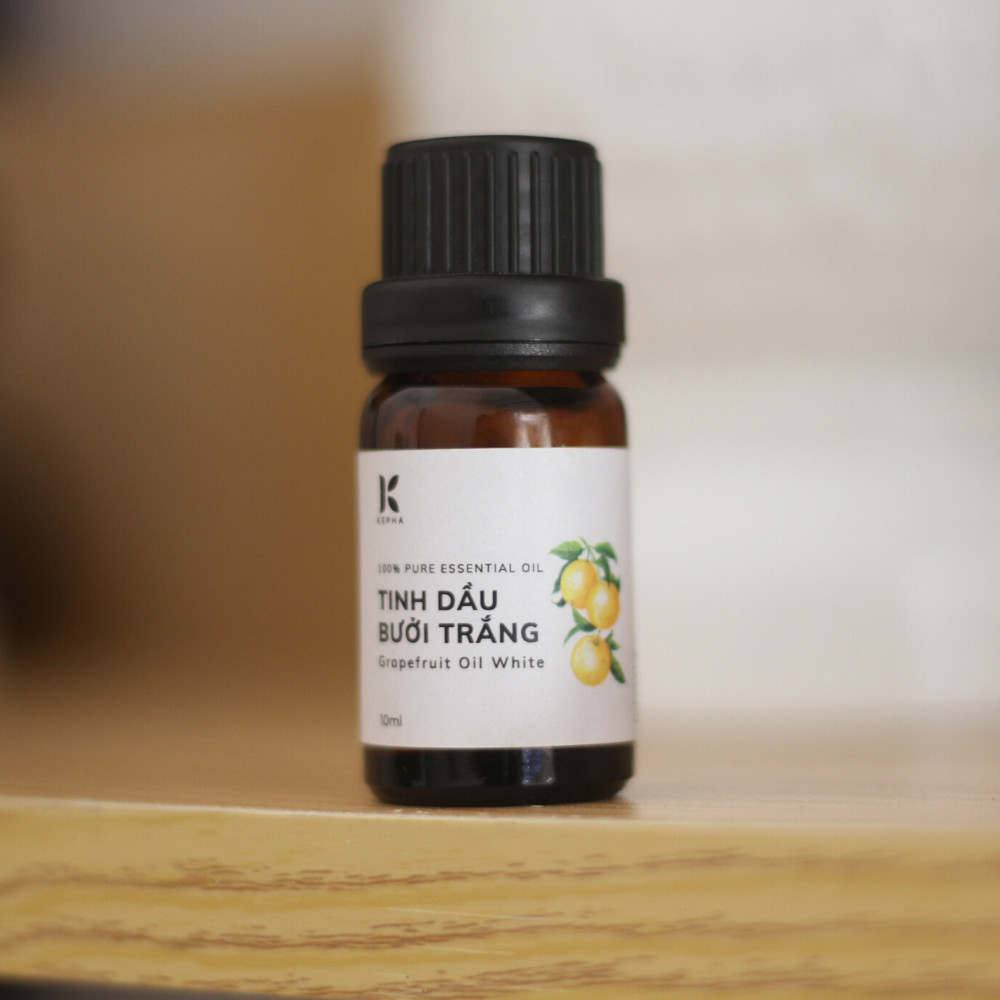 Tinh dầu Bưởi Trắng Kepha 10ml - Đảm bảo nguyên chất 100%, nhập khẩu trực tiếp Tây Ban Nha - Giúp làm đẹp, kích thích tóc mọc, giảm tóc rụng - Khử mùi, thư giãn, giảm stress, giúp sạch không khí