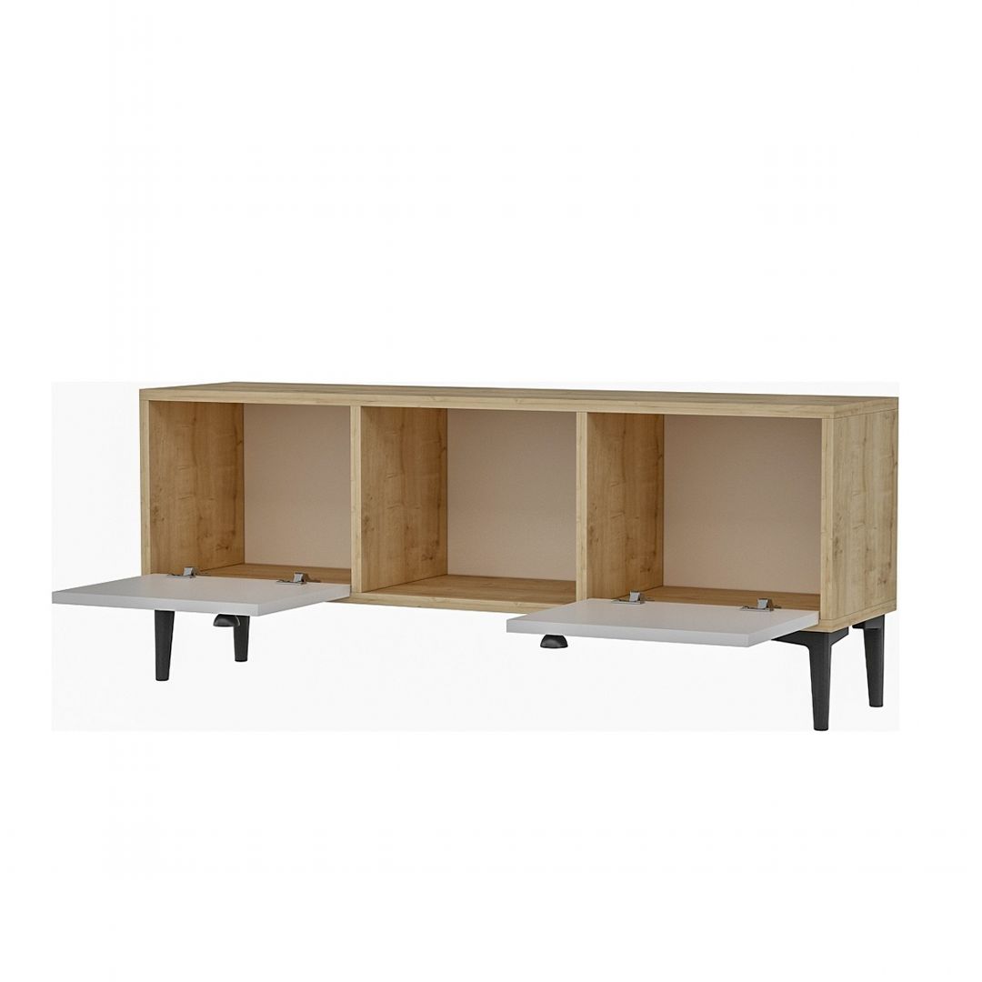 Kệ tivi gỗ hiện đại SMLIFE Tropiflora | Gỗ MDF dày 17mm chống ẩm | D120xR30xC45.5cm