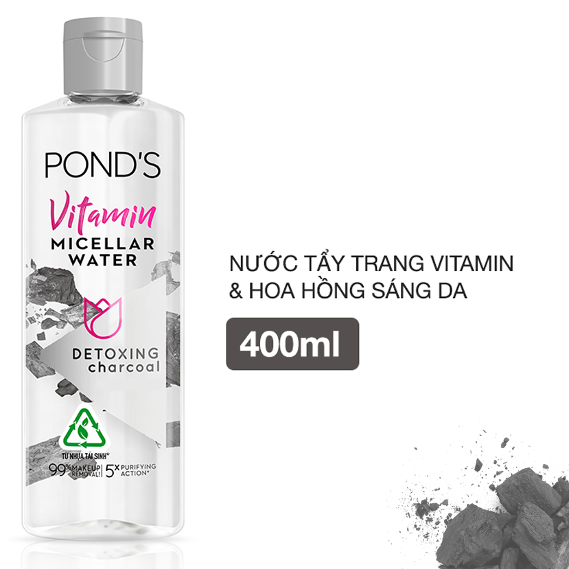 Nước Tẩy Trang Vitamin Và Tinh Than Tre Sạch Sâu  Pond's Micellar Water