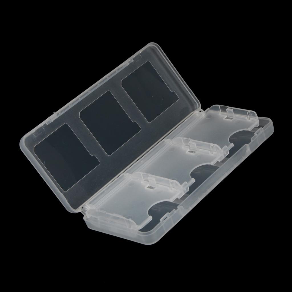 6 in 1 Game Card Case Holder Cartridge Box for  3DS Game Cards White