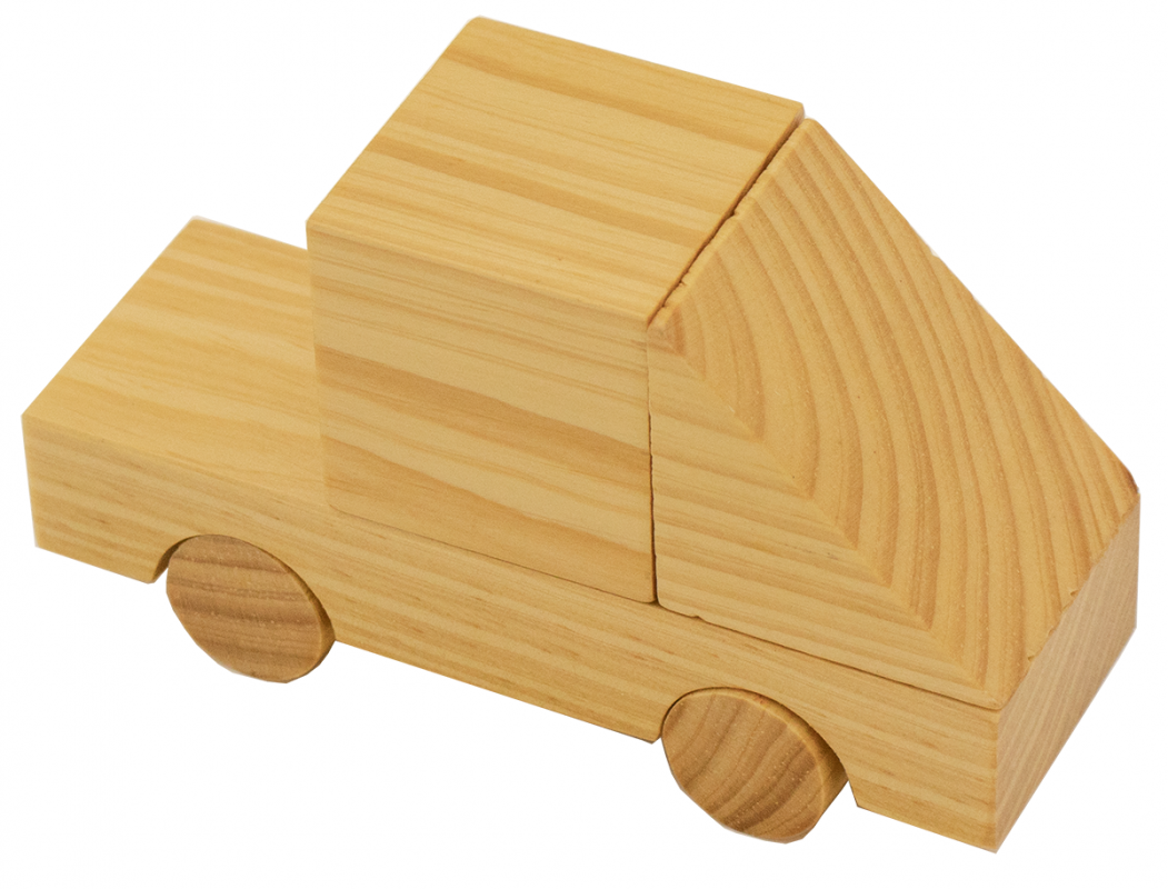 Bộ xếp hình các loại phương tiện giao thông khối gỗ tự nhiên không màu an toàn thông minh cho trẻ