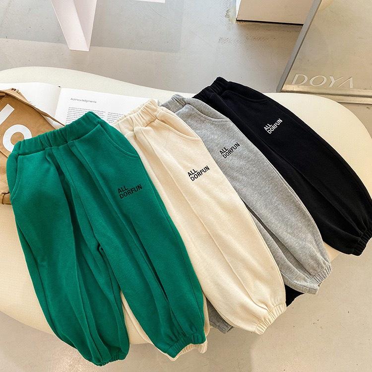 Quần jogger nỉ da cá phong cách hàn quốc cho bé Q791