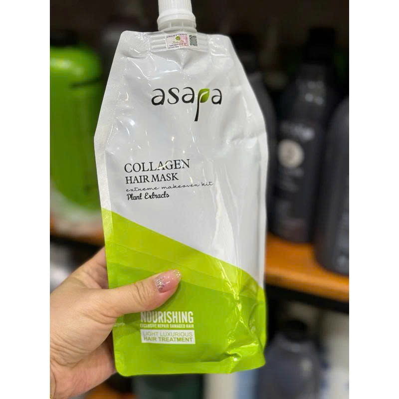 Kem Ủ Tóc Asapa Phục Hồi Hư Tổn, Dưỡng Ẩm Sâu Cho Tóc Mềm Mượt - Chuẩn Salon 500ml