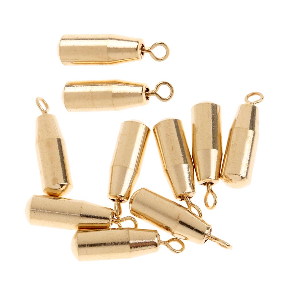 30pcs Brass Sinker Drop Shot Weights Sinker Perch Pike Fishing
