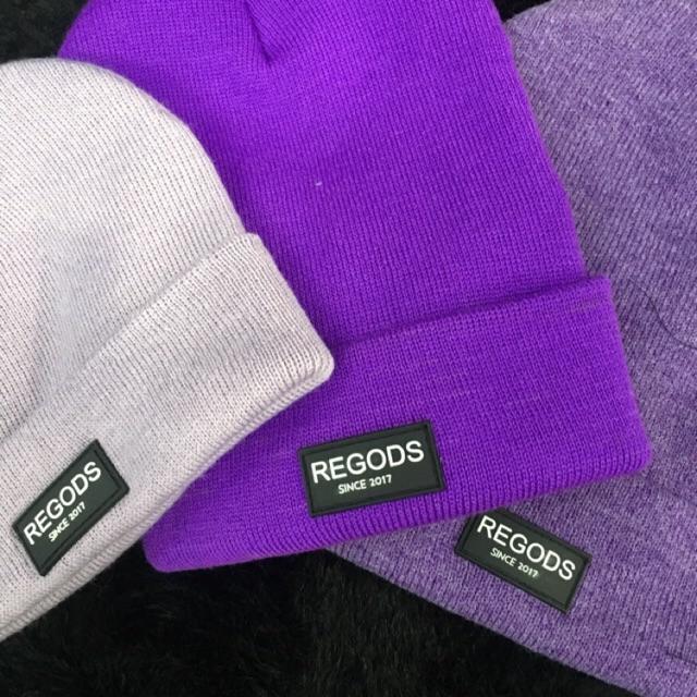 Nón len beanies Tím REGODS