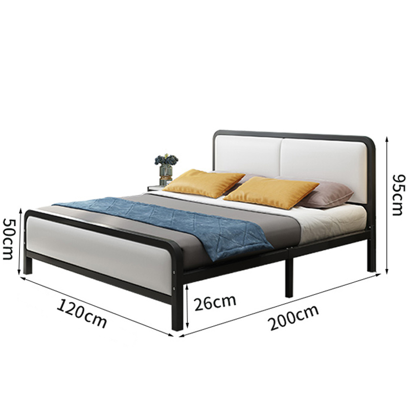 Giường Ngủ Khung Sắt Bắc Âu Cao Cấp Kích Thước 120x200cm