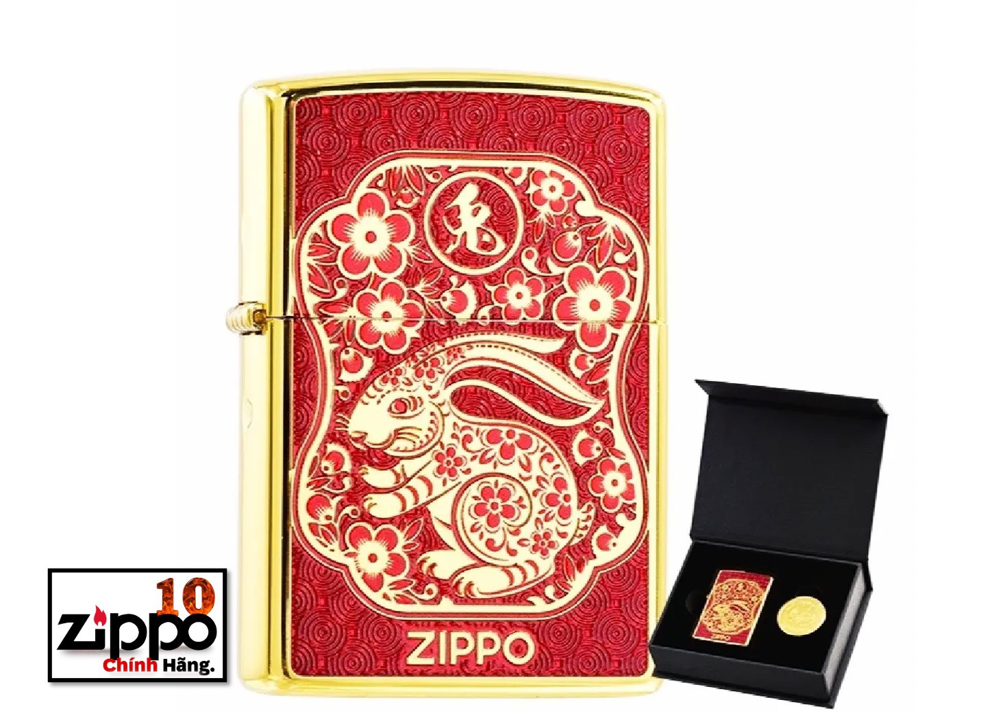 Bật lửa Zippo CZA-2-28 Year of the Rabbit Asia Limited Edition-(Bản giới hạn) Chính hãng 100%