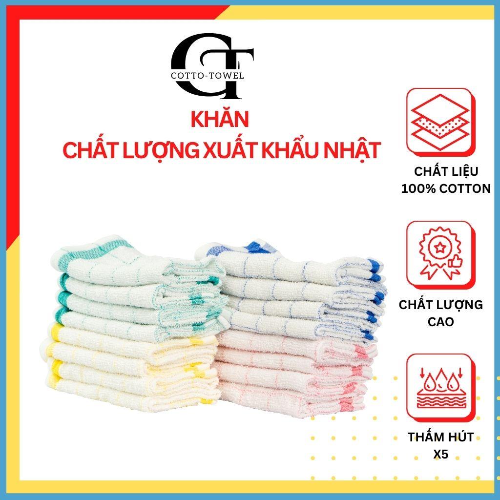 Khăn lau bếp HÀNG XUẤT NHẬT 100% Cotton Siêu Thấm hút