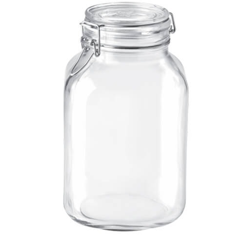 Hũ thủy tinh nắp cài Bormioli Rocco Fido 3L – Kín hơi, bảo quản thực phẩm cao cấp Ý