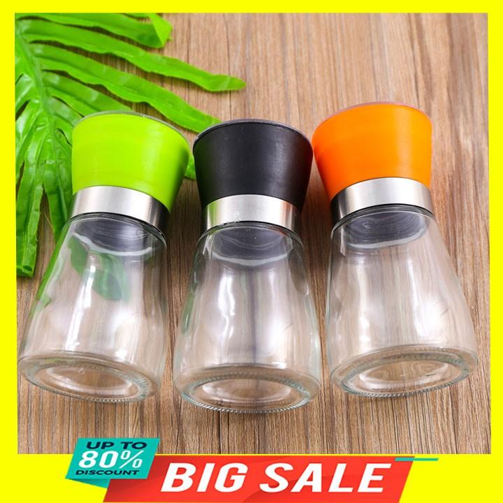 Lọ xay tiêu cầm tay nhỏ gọn tiện dụng lọ thủy tinh 250g