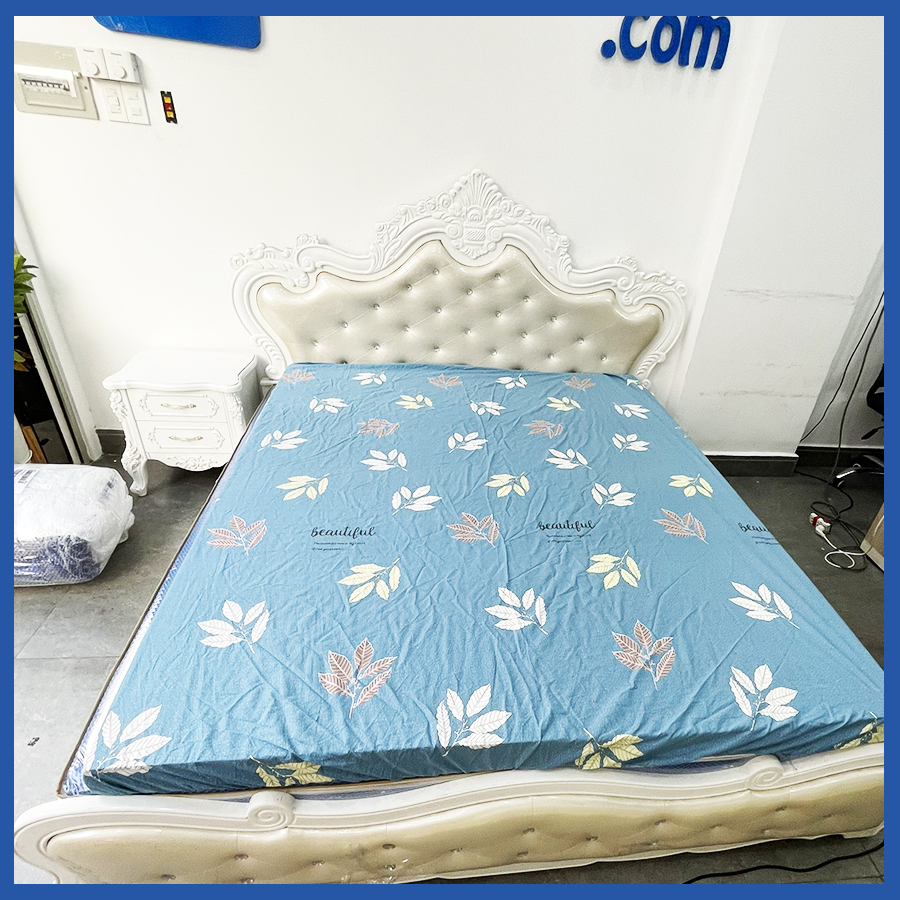 Bộ Ga Ra Gối 3 Món Cotton Hàn Quốc Ga Giường Cotton Cao Cấp