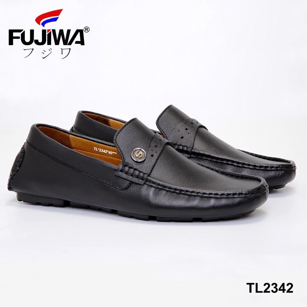 Giày Lười Giày Nam Da Bò Fujiwa - TL2342. Da bò cao cấp, đế cao su tạo độ bám tốt, bền bỉ theo thời gian