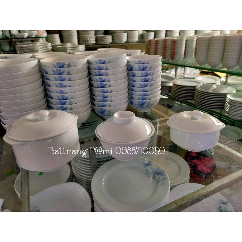 Thố chưng yến sứ trắng Bát Tràng