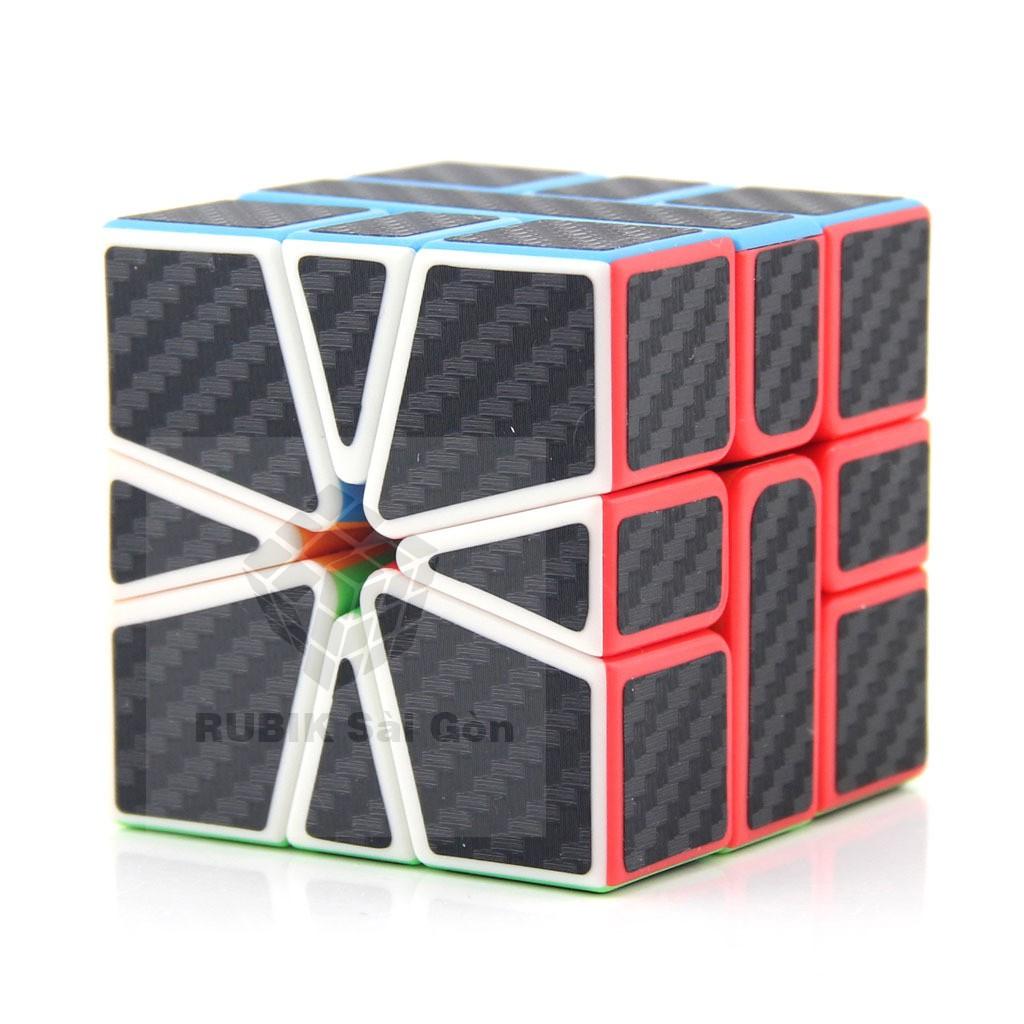 Khối Rubik Carbon Biến Thể Square 1 - Rubic Ma Thuật Các Bon Biến Dạng - Ru Bíc Cacbon MoYu Meilong - Rubick Cac Bon Đẹp