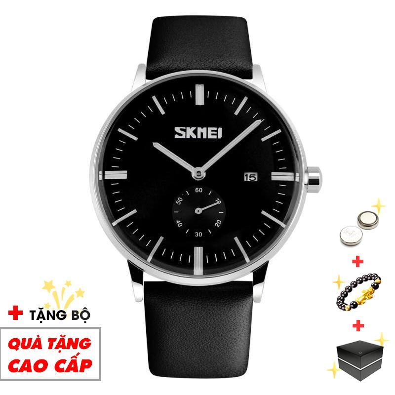 Đồng hồ nam Skmei dây da giá rẻ chống nước chính hãng Tony Watch 68