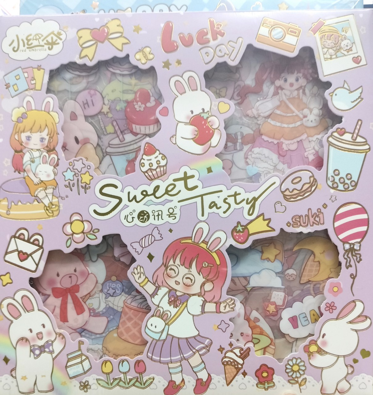 Set 100 Tấm Sticker Xinh Dễ Thương Hình Dán Cute Stickers Trang Trí Sổ Tay Dán Mũ Bảo Hiểm Điện Thoại Siêu Dễ Thương - Giao Mẫu Màu Ngẫu Nhiên