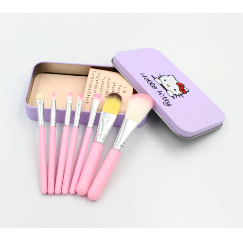 Bộ Cọ Trang Điểm Hello Kitty Màu Hồng 7 Món Tiện Dụng