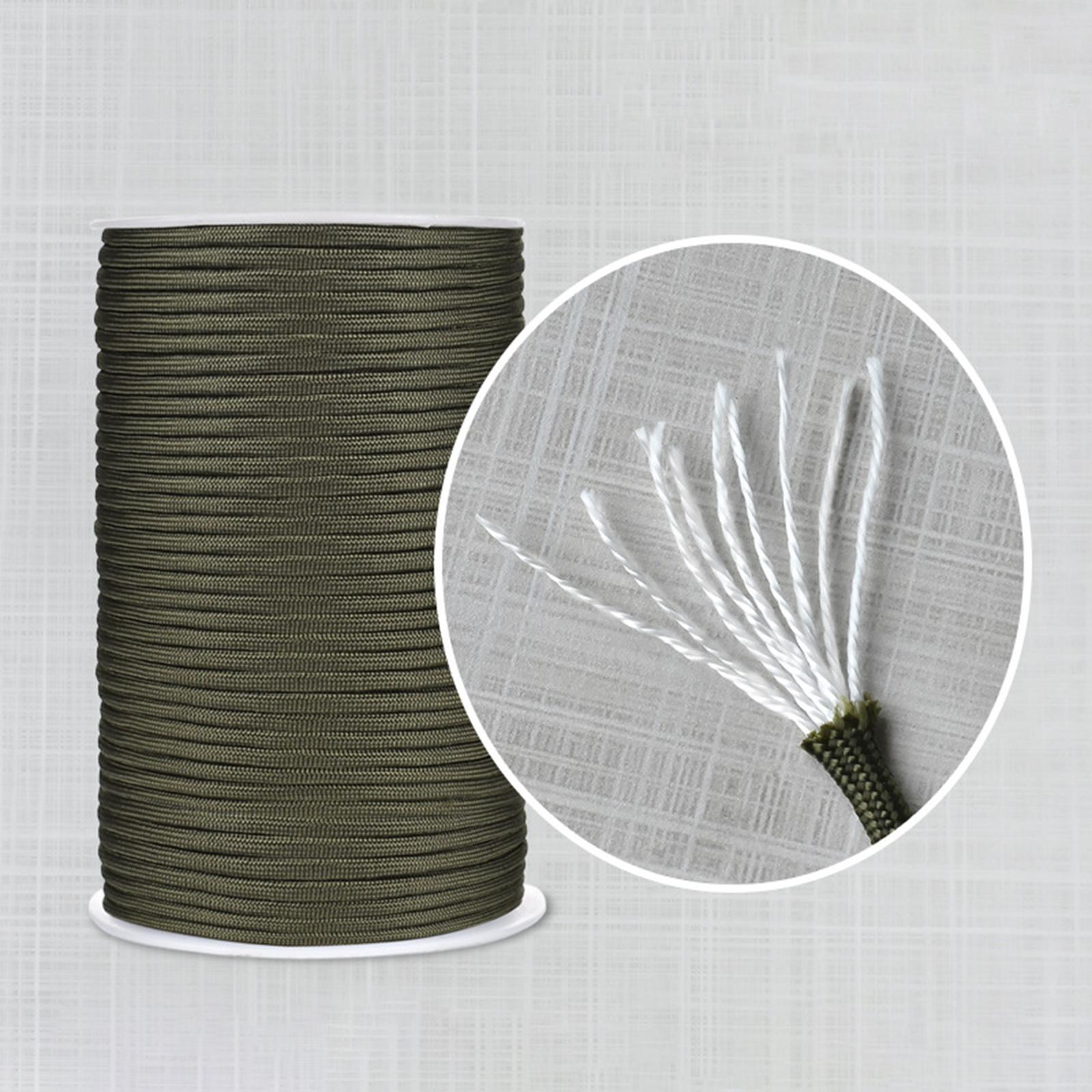 550 Parachute Cord Awning Gazebo Backpacking Fishing Cord Hammock Green