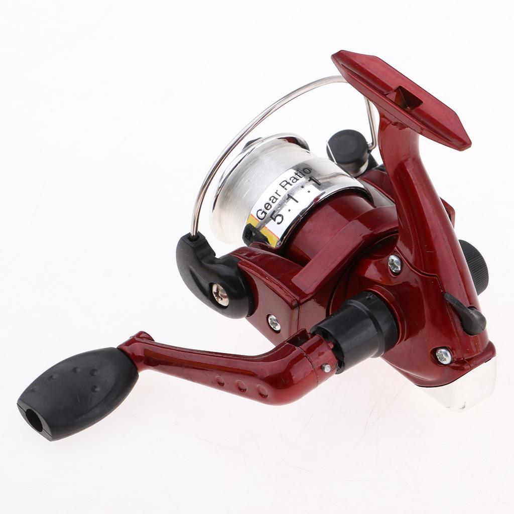 Mini Portable Pocket Fish Pen Shape Metal Fishing Rod Pole Reel Lure Hook