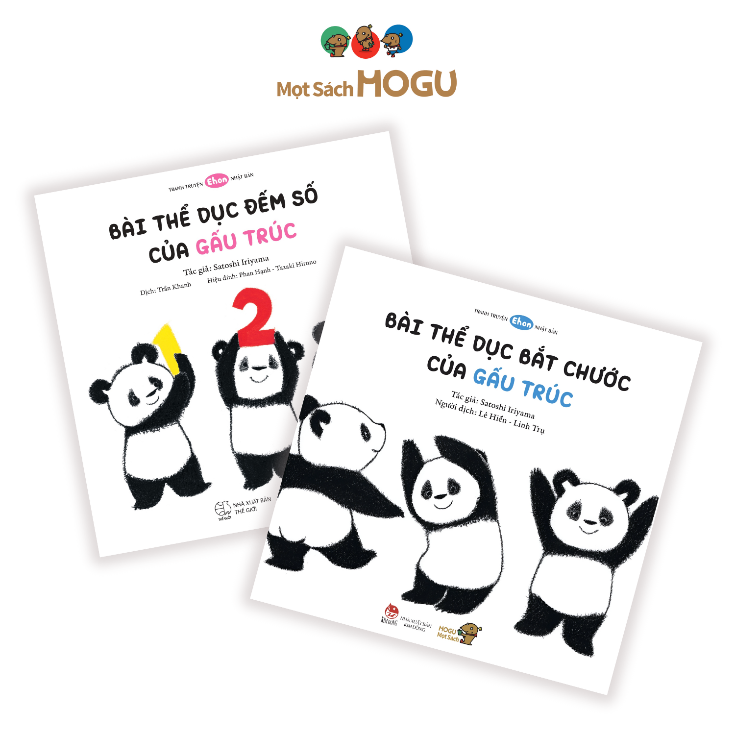 Sách cho bé 1-3 tuổi - Bộ 2 cuốn Phát triển vận động Gấu Trúc tập thể dục